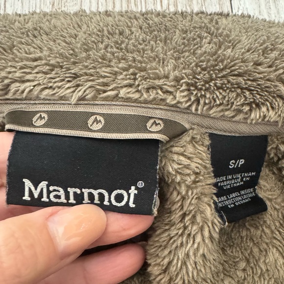 Marmot Furry Fleece Full Zip Jacket Tan/ Taupe Brown Tone S - Picture 6 of 14